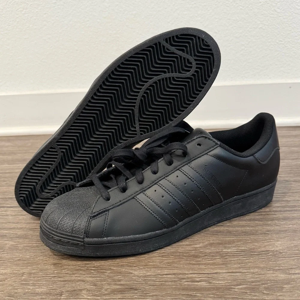 Adidas Superstar 'All Black' sz 13